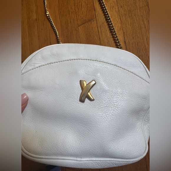 80s Vintage White Paloma Picasso Handbag with Chain Strap - Picture 4 of 13